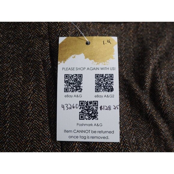 Ralph Lauren Brown Wool Tweed Dress Pants $195, US Plus Size 22W - Picture 14 of 15